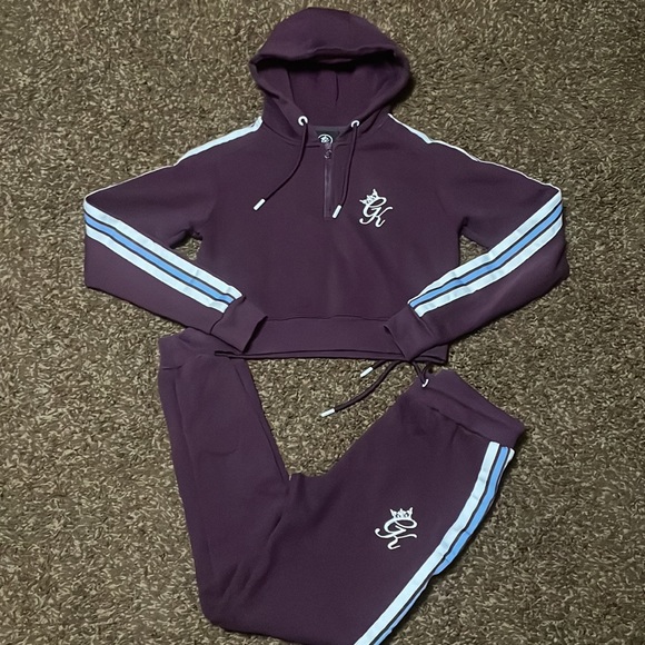 Purple Gym King Cullman Tracksuit Cropped hoodie and joggers size s/m - Picture 3 of 3